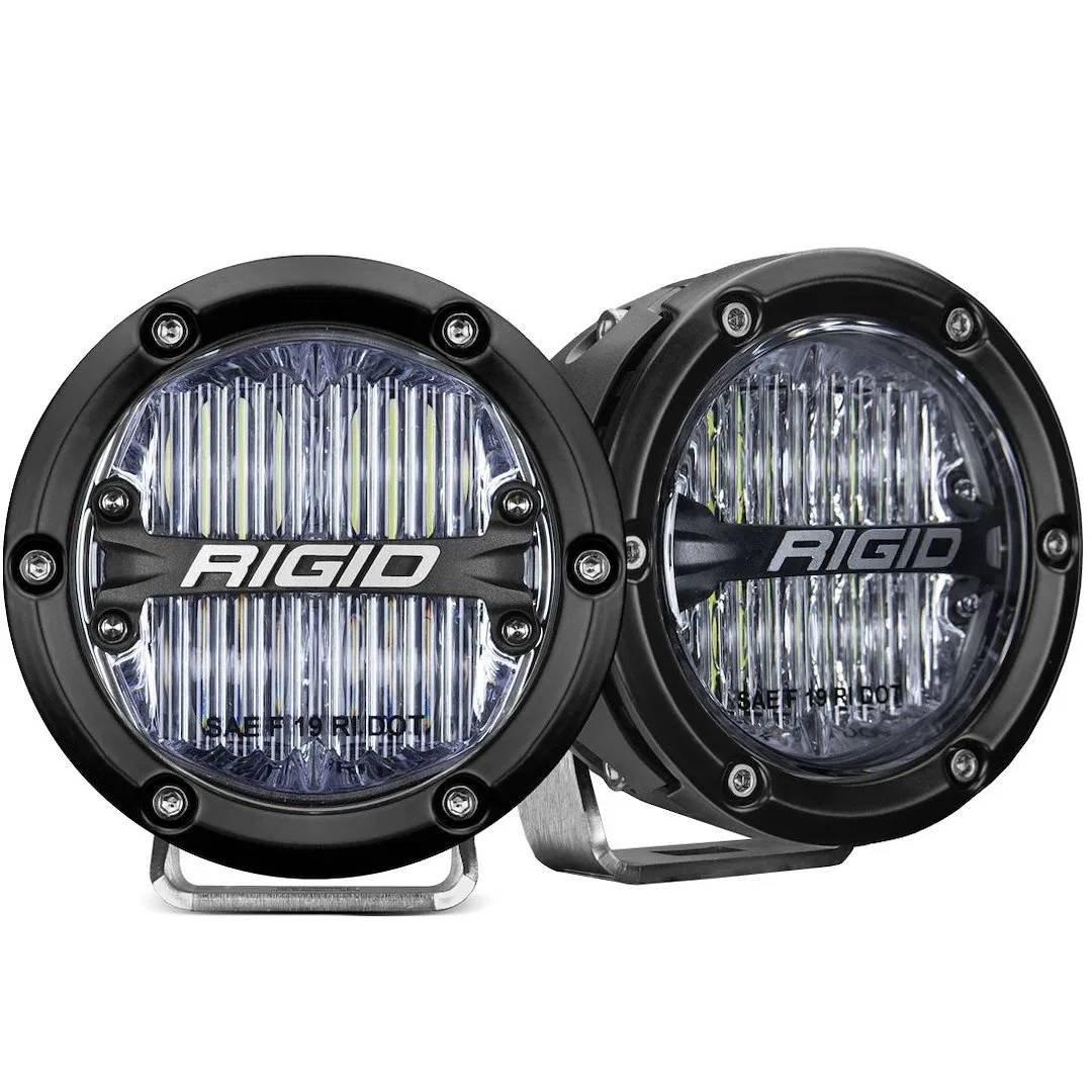 36120 – RIGID IND Driving/ Fog Light, LED Bulb Clear Bulbs 4 Inch Round 40 Watt Bulbs Amp Draw 2.86 AMP SAE Fog Beam ...